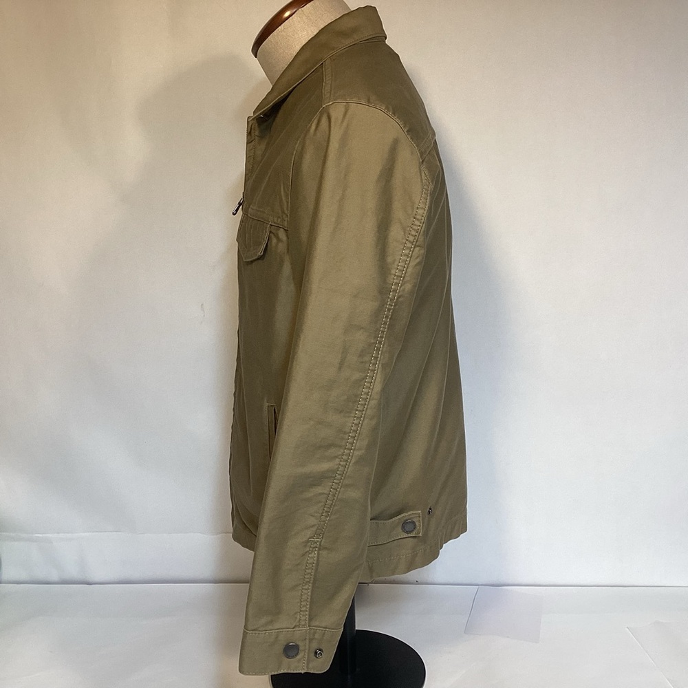 Men’s Levi Khaki Lightweight Full Zip Workwear Jacket mens size small - Picture 6 of 16